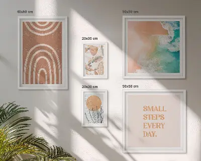 Galeria obrazów na ścianę Stylowe roślinne dekoracje
