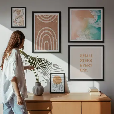 Galeria obrazów na ścianę Stylowe roślinne dekoracje