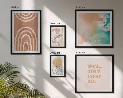 Galeria obrazów na ścianę Stylowe roślinne dekoracje