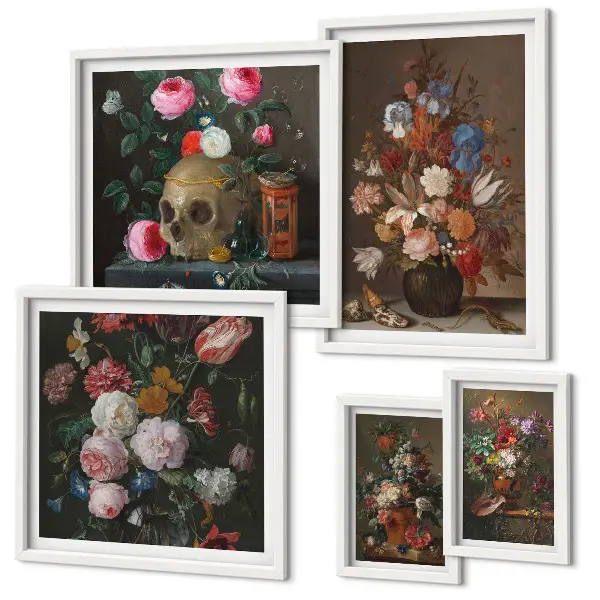 Kwiatowe klasyczne kompozycje galeria obrazów na ścianę