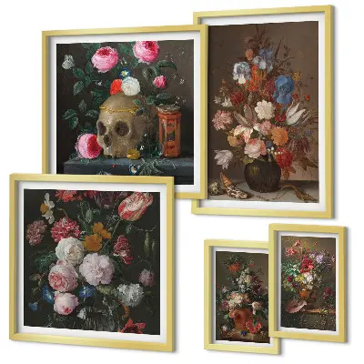 Kwiatowe klasyczne kompozycje galeria obrazów na ścianę