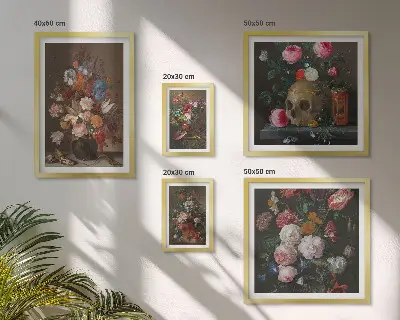 Kwiatowe klasyczne kompozycje galeria obrazów na ścianę
