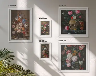 Kwiatowe klasyczne kompozycje galeria obrazów na ścianę