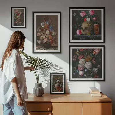 Kwiatowe klasyczne kompozycje galeria obrazów na ścianę