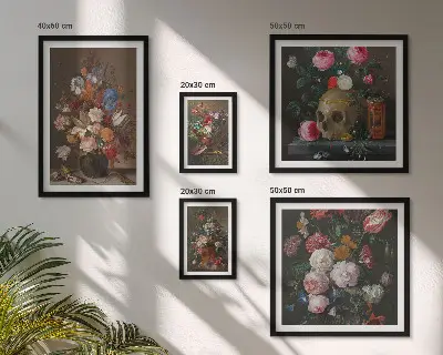 Kwiatowe klasyczne kompozycje galeria obrazów na ścianę
