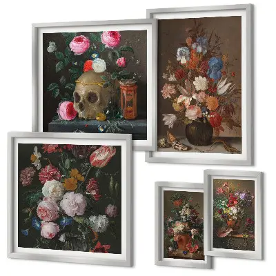 Kwiatowe klasyczne kompozycje galeria obrazów na ścianę