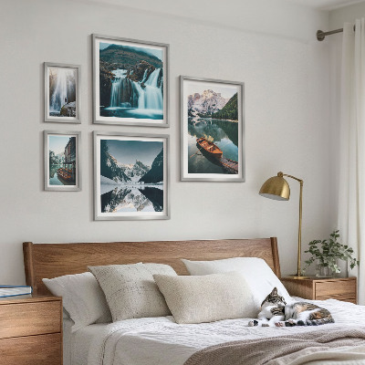 Galeria obrazów na ścianę Górskie wodospady jeziora