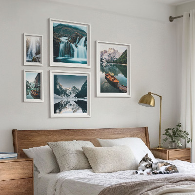 Galeria obrazów na ścianę Górskie wodospady jeziora