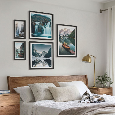 Galeria obrazów na ścianę Górskie wodospady jeziora