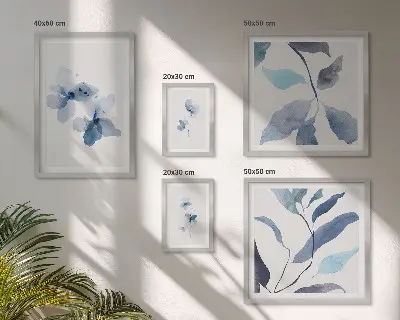 Galeria obrazów na ścianę Stylowe akwarelowe kwiaty