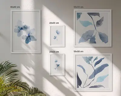 Galeria obrazów na ścianę Stylowe akwarelowe kwiaty