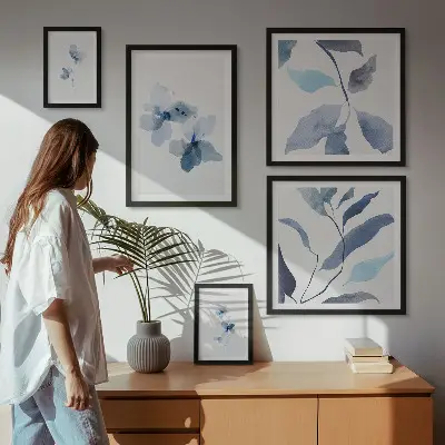 Galeria obrazów na ścianę Stylowe akwarelowe kwiaty