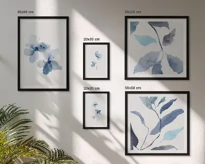 Galeria obrazów na ścianę Stylowe akwarelowe kwiaty