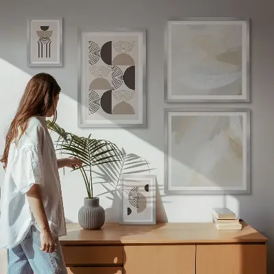 Galeria obrazów na ścianę abstrakcyjne formy i geometria