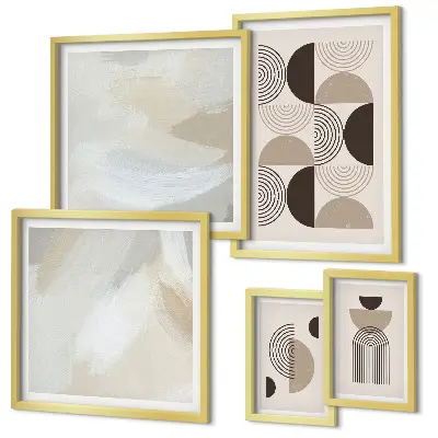 Galeria obrazów na ścianę abstrakcyjne formy i geometria