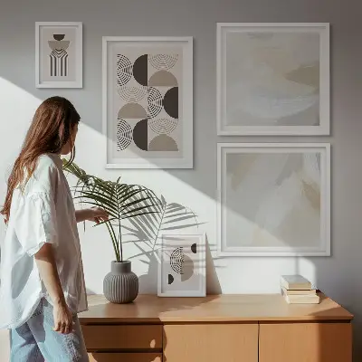 Galeria obrazów na ścianę abstrakcyjne formy i geometria