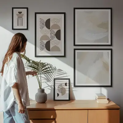 Galeria obrazów na ścianę abstrakcyjne formy i geometria