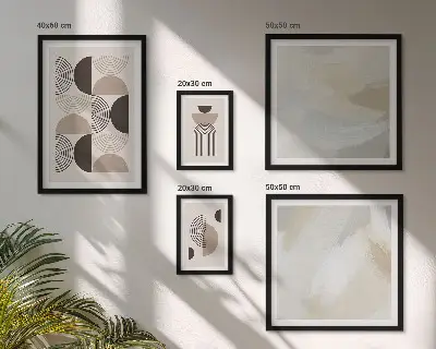 Galeria obrazów na ścianę abstrakcyjne formy i geometria