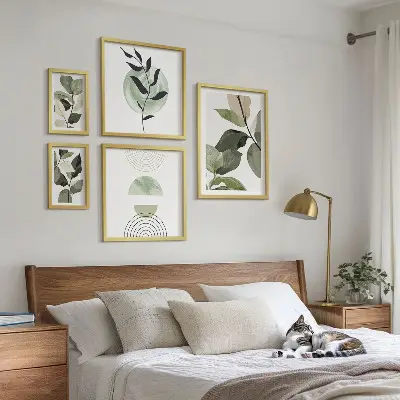 Zestaw obrazów ściennych skandynawskie motywy roślinne