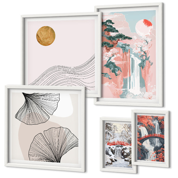 Galeria obrazów na ścianę Krajobrazy wodospadów Japonia