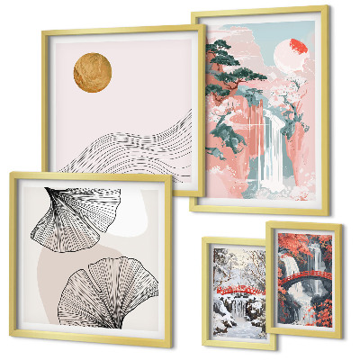 Galeria obrazów na ścianę Krajobrazy wodospadów Japonia