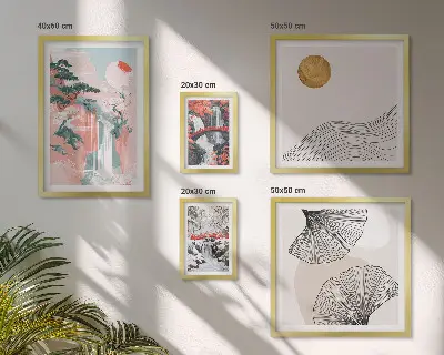 Galeria obrazów na ścianę z krajobrazami wodospadów z Japonii