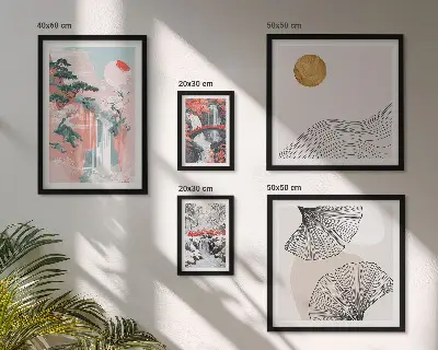 Galeria obrazów na ścianę z krajobrazami wodospadów z Japonii