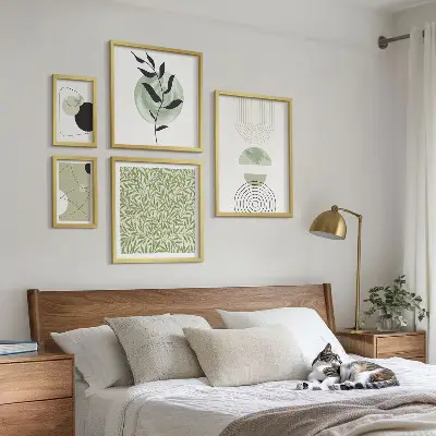 Galeria obrazów na ścianę abstrakcyjne geometryczne rośliny