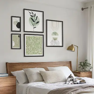 Galeria obrazów na ścianę abstrakcyjne geometryczne rośliny