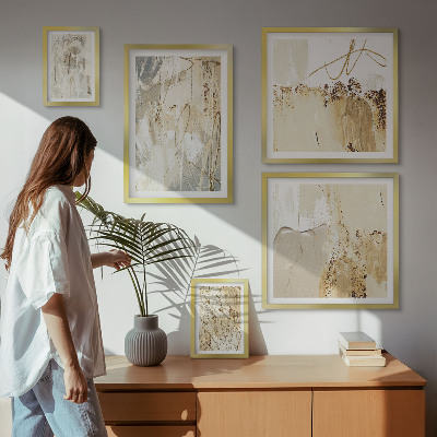 Galeria obrazów na ścianę Abstrakcyjne minimalistyczne kompozycje