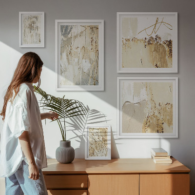 Galeria obrazów na ścianę Abstrakcyjne minimalistyczne kompozycje