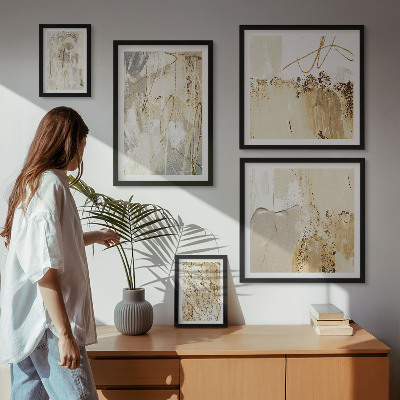Galeria obrazów na ścianę Abstrakcyjne minimalistyczne kompozycje