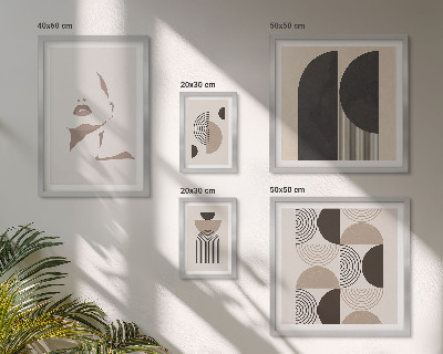 Zestaw obrazów w ramie do galerii ściennej Stylowe portrety geometryczne
