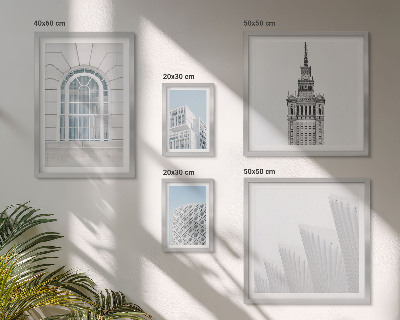 Dekoracja ścienna zestaw obrazów Nowoczesna architektura minimalizm