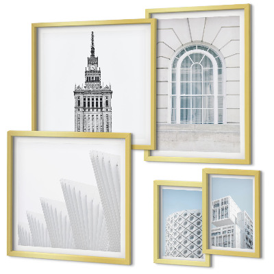 Dekoracja ścienna zestaw obrazów Nowoczesna architektura minimalizm