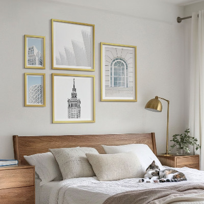 Dekoracja ścienna zestaw obrazów Nowoczesna architektura minimalizm