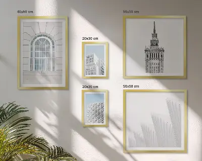 Zestaw obrazów ściennych nowoczesna grafika z motywem minimalizmu w architekturze