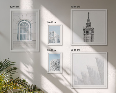 Dekoracja ścienna zestaw obrazów Nowoczesna architektura minimalizm