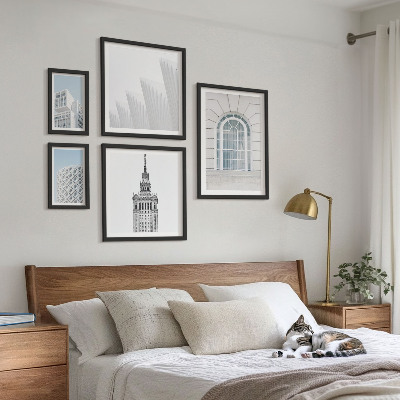 Dekoracja ścienna zestaw obrazów Nowoczesna architektura minimalizm
