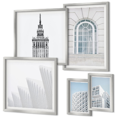 Dekoracja ścienna zestaw obrazów Nowoczesna architektura minimalizm