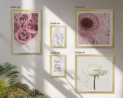 Dekoracja ścienna zestaw obrazów z motywem kwiatowe boho inspiracje