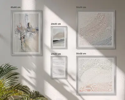 Galeria obrazów na ścianę abstrakcyjne kompozycje w różnych odcieniach