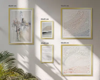 Galeria obrazów na ścianę abstrakcyjne kompozycje w różnych odcieniach