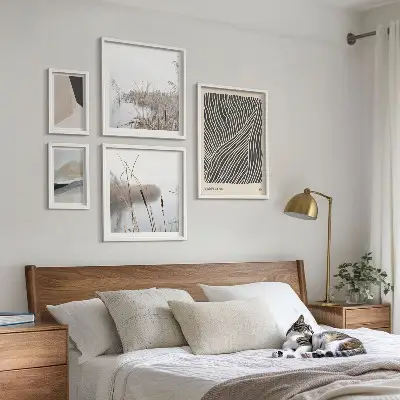Galeria obrazów na ścianę minimalistyczna sztuka z motywem natury