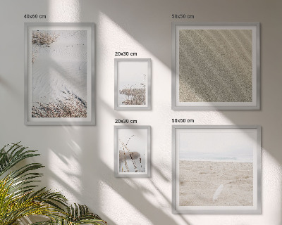 Zestaw obrazów w ramie do galerii ściennej Minimalistyczne motywy plaży
