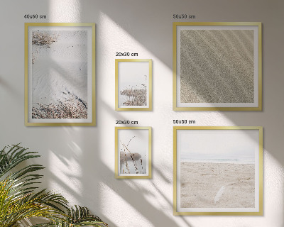 Zestaw obrazów w ramie do galerii ściennej Minimalistyczne motywy plaży