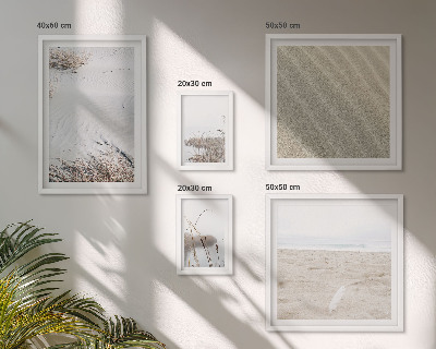 Zestaw obrazów w ramie do galerii ściennej Minimalistyczne motywy plaży