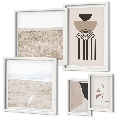 Galeria obrazów na ścianę Stylowe abstrakcje pejzaże