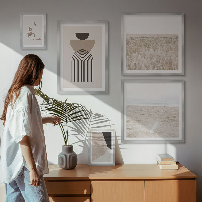 Galeria obrazów na ścianę Stylowe abstrakcje pejzaże