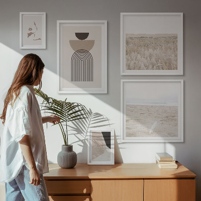 Galeria obrazów na ścianę Stylowe abstrakcje pejzaże